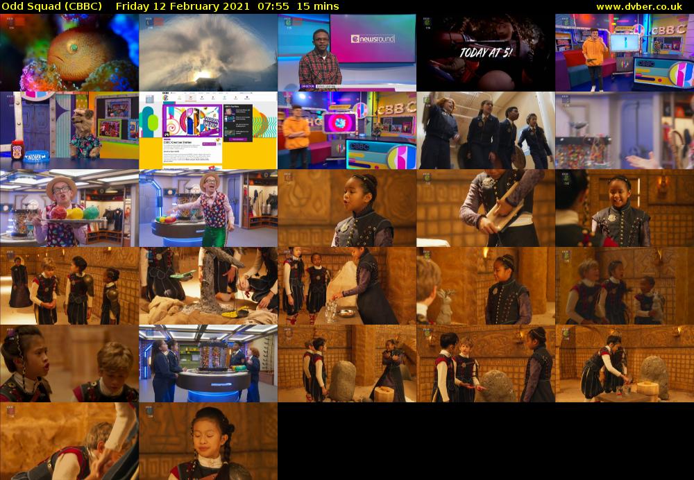 Odd Squad (CBBC) Friday 12 February 2021 07:55 - 08:10