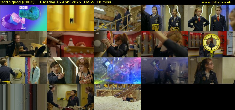 Odd Squad (CBBC) Tuesday 15 April 2025 16:55 - 17:05