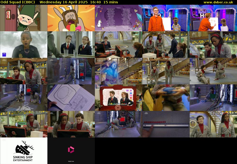 Odd Squad (CBBC) Wednesday 16 April 2025 16:40 - 16:55