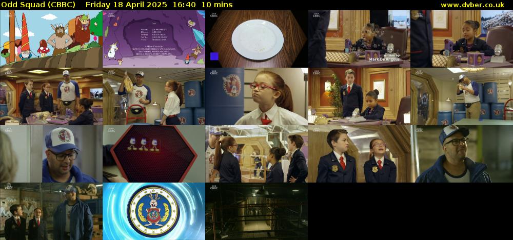 Odd Squad (CBBC) Friday 18 April 2025 16:40 - 16:50