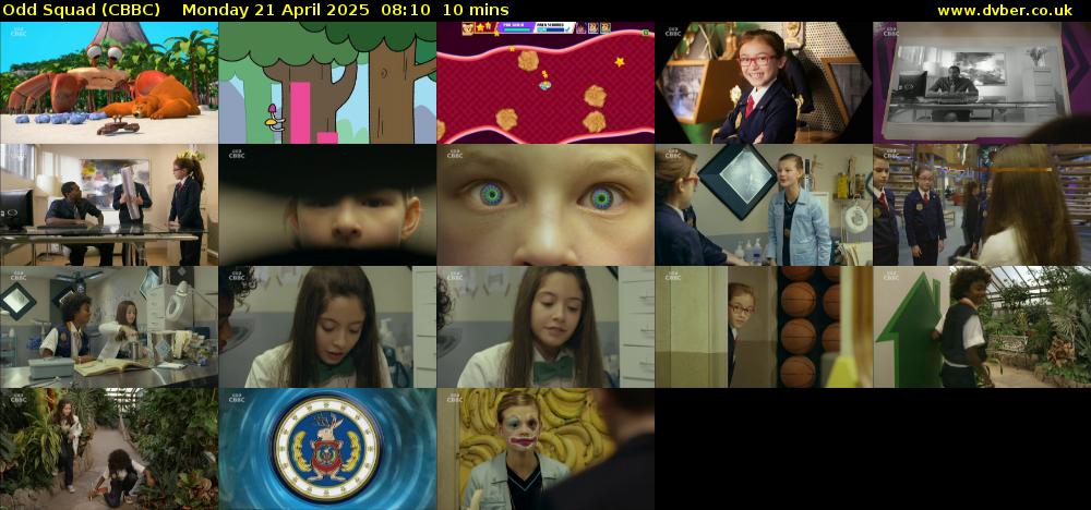 Odd Squad (CBBC) Monday 21 April 2025 08:10 - 08:20