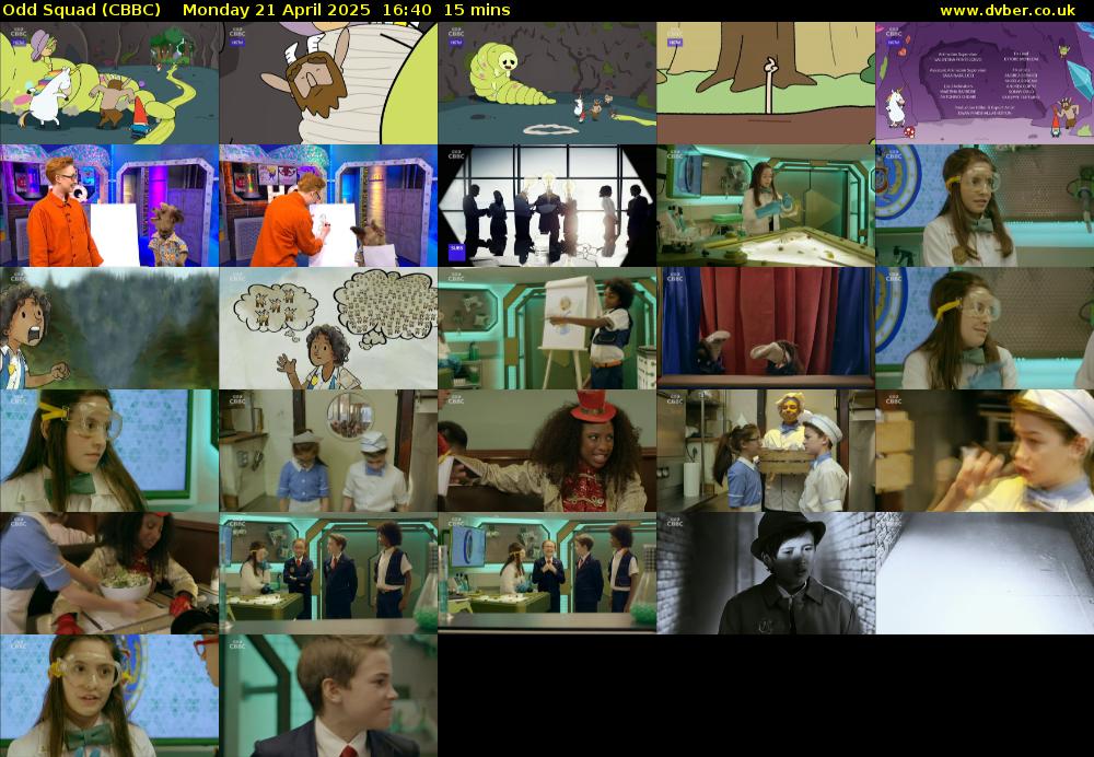 Odd Squad (CBBC) Monday 21 April 2025 16:40 - 16:55