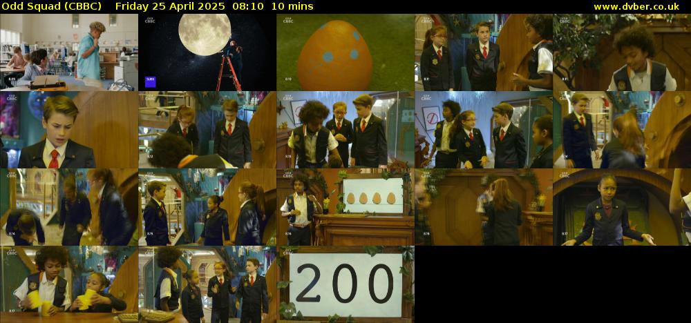 Odd Squad (CBBC) Friday 25 April 2025 08:10 - 08:20