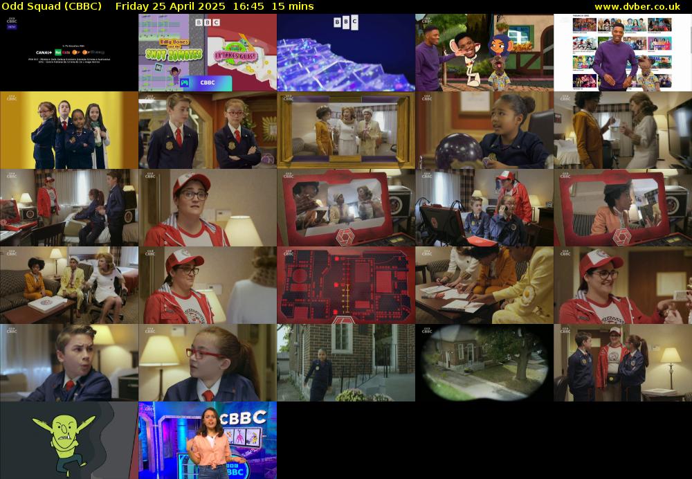 Odd Squad (CBBC) Friday 25 April 2025 16:45 - 17:00