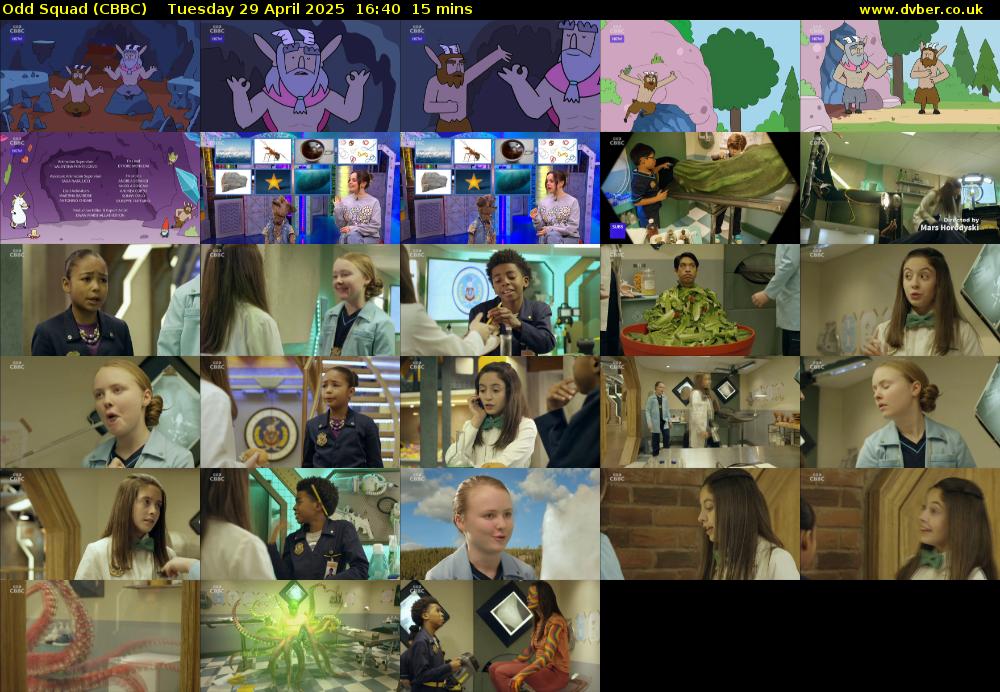 Odd Squad (CBBC) Tuesday 29 April 2025 16:40 - 16:55