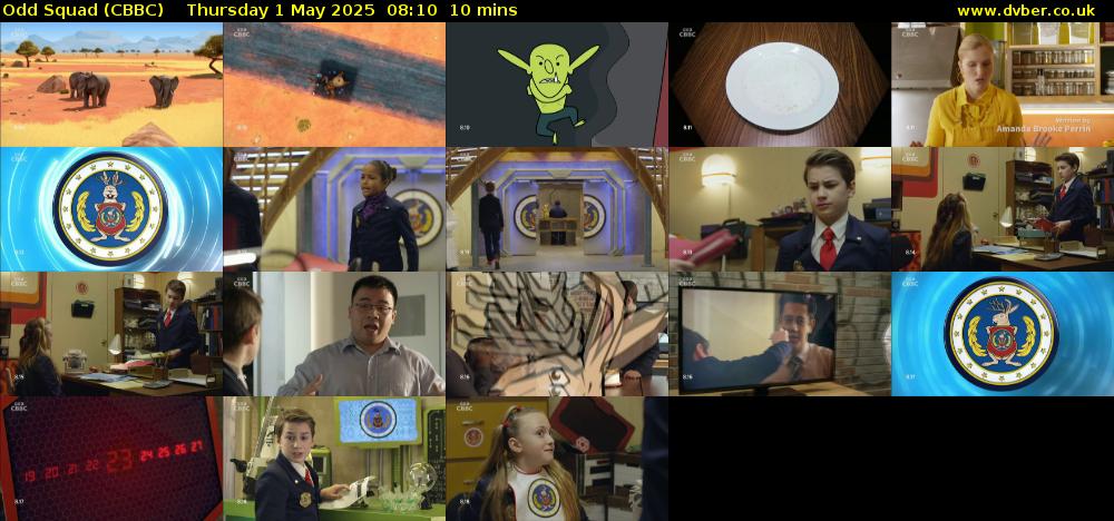 Odd Squad (CBBC) Thursday 1 May 2025 08:10 - 08:20