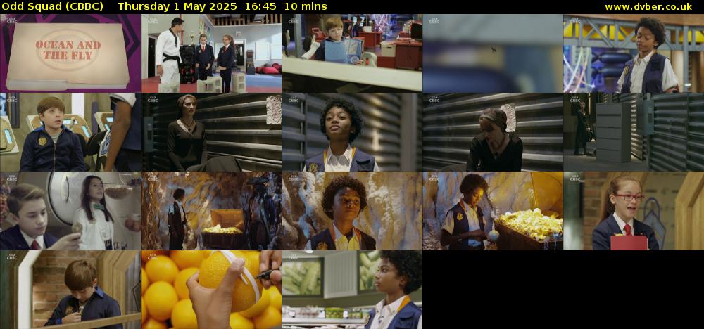 Odd Squad (CBBC) Thursday 1 May 2025 16:45 - 16:55
