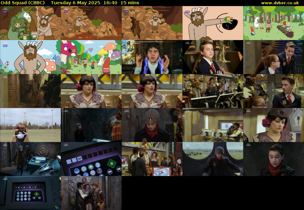 Odd Squad (CBBC) Tuesday 6 May 2025 16:40 - 16:55