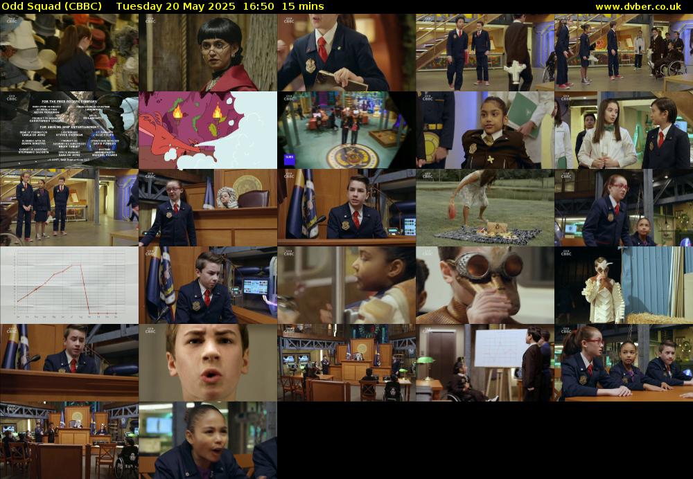 Odd Squad (CBBC) Tuesday 20 May 2025 16:50 - 17:05