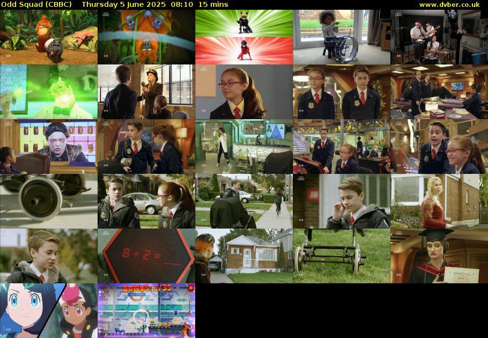 Odd Squad (CBBC) Thursday 5 June 2025 08:10 - 08:25
