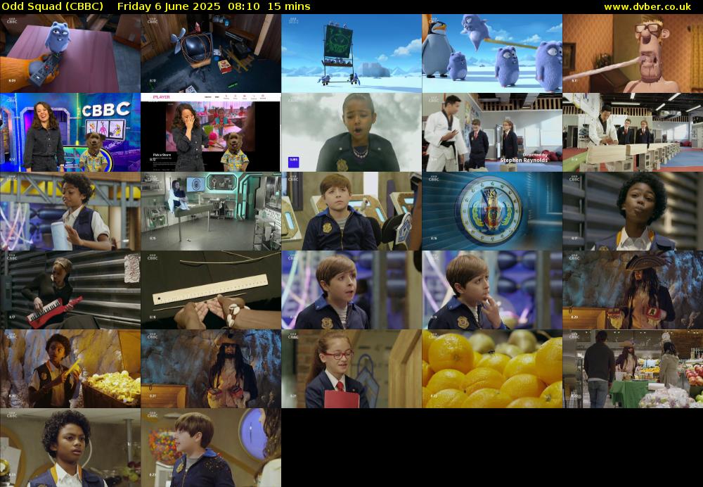 Odd Squad (CBBC) Friday 6 June 2025 08:10 - 08:25