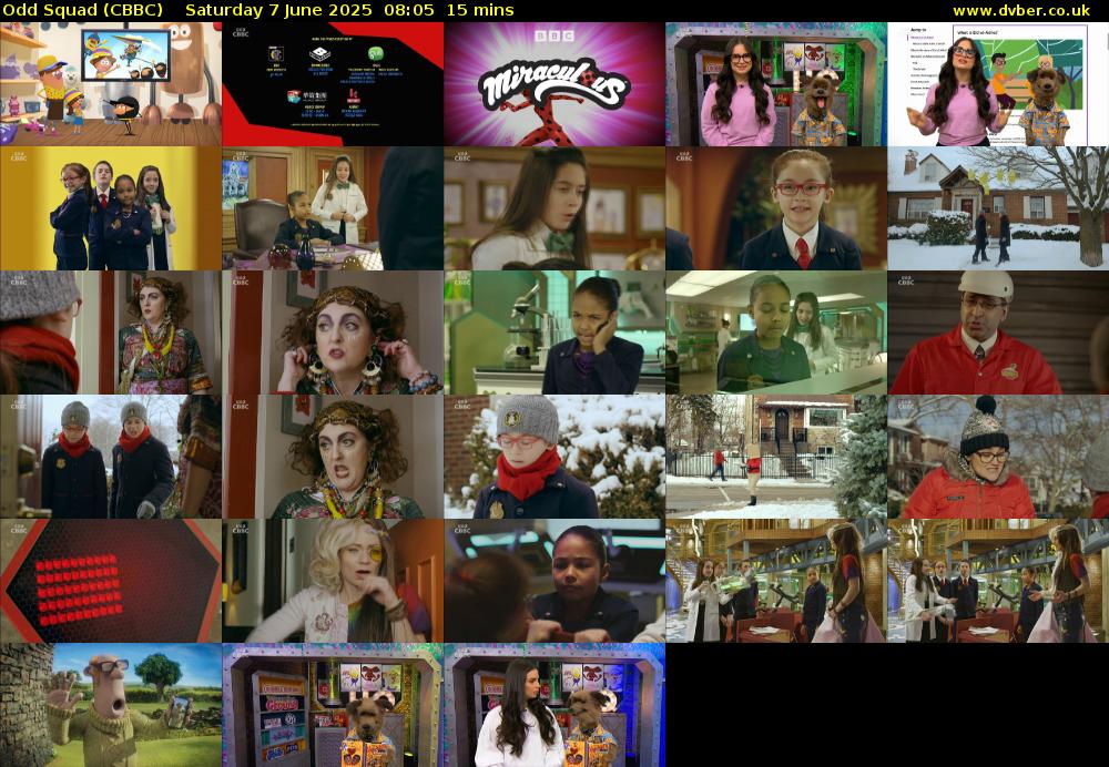 Odd Squad (CBBC) Saturday 7 June 2025 08:05 - 08:20