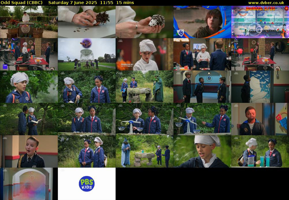 Odd Squad (CBBC) Saturday 7 June 2025 11:55 - 12:10