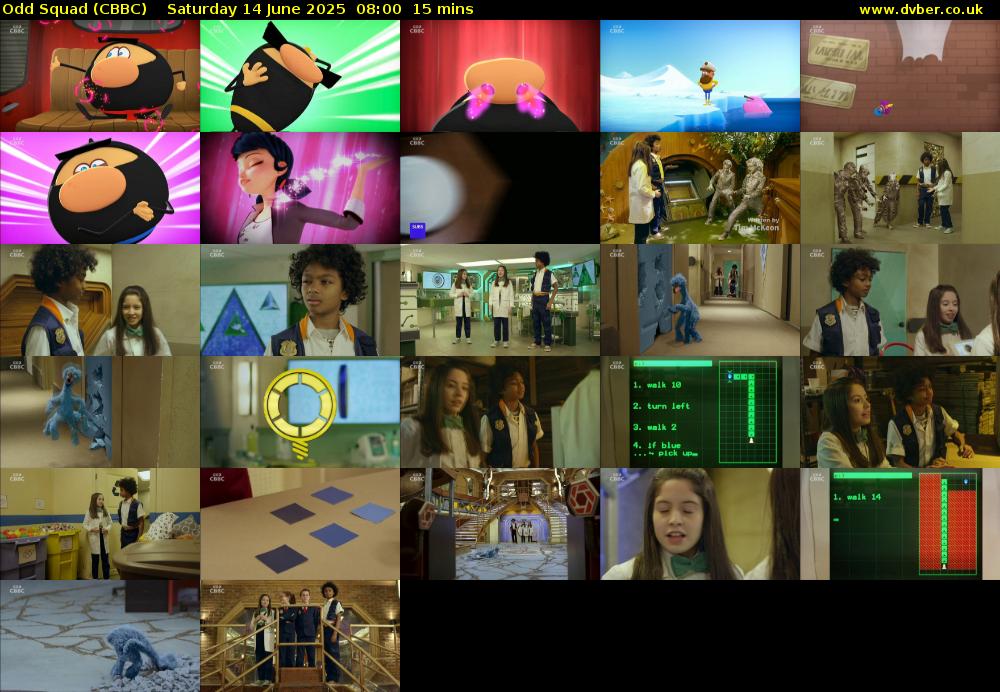 Odd Squad (CBBC) Saturday 14 June 2025 08:00 - 08:15