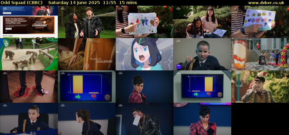 Odd Squad (CBBC) Saturday 14 June 2025 11:55 - 12:10