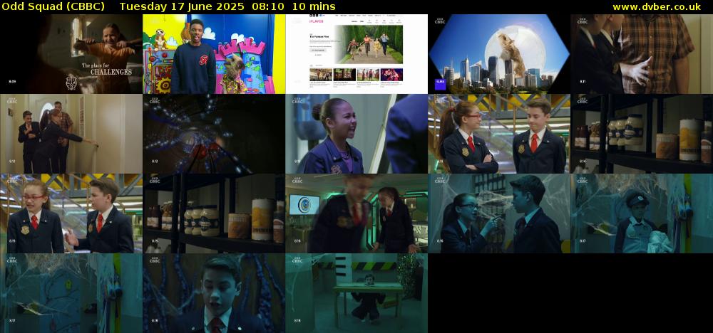 Odd Squad (CBBC) Tuesday 17 June 2025 08:10 - 08:20