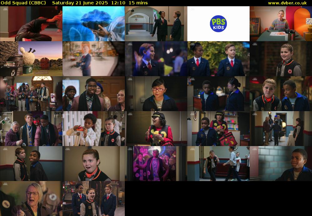 Odd Squad (CBBC) Saturday 21 June 2025 12:10 - 12:25