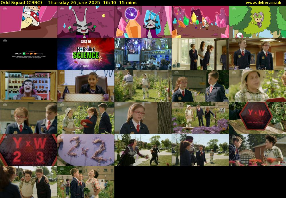 Odd Squad (CBBC) Thursday 26 June 2025 16:40 - 16:55