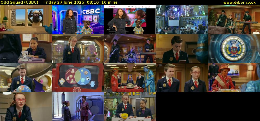Odd Squad (CBBC) Friday 27 June 2025 08:10 - 08:20