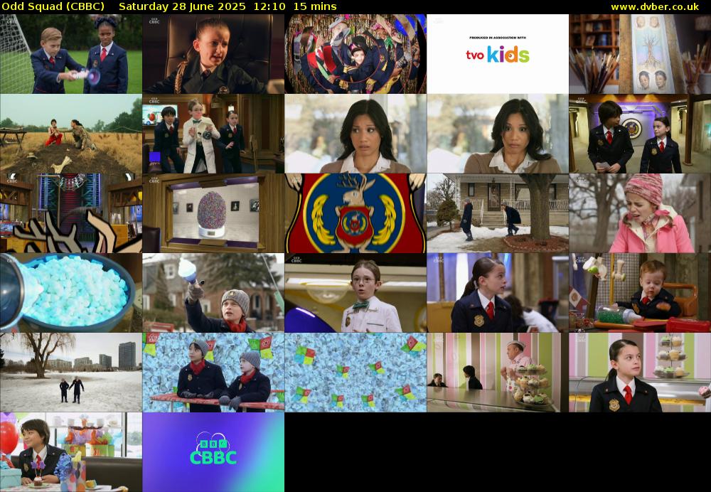 Odd Squad (CBBC) Saturday 28 June 2025 12:10 - 12:25