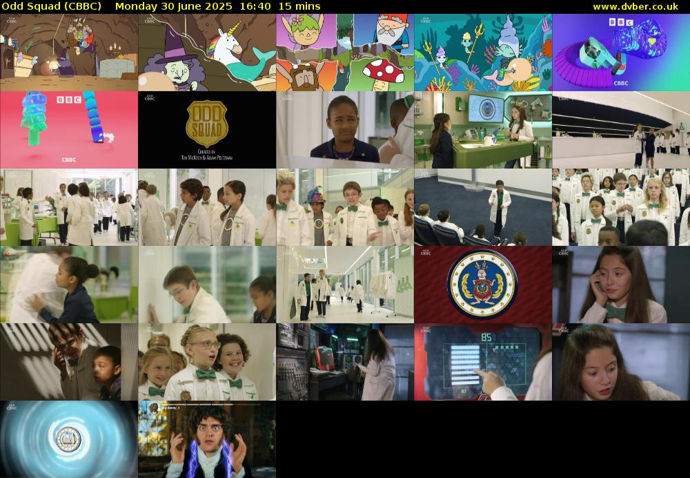 Odd Squad (CBBC) Monday 30 June 2025 16:40 - 16:55