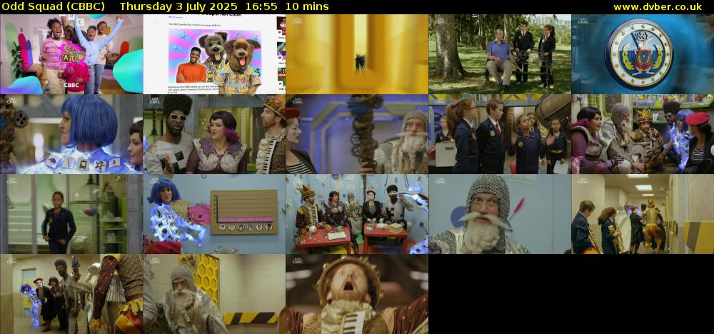 Odd Squad (CBBC) Thursday 3 July 2025 16:55 - 17:05