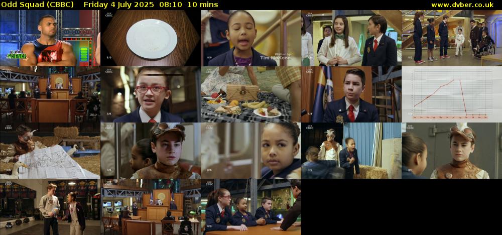 Odd Squad (CBBC) Friday 4 July 2025 08:10 - 08:20