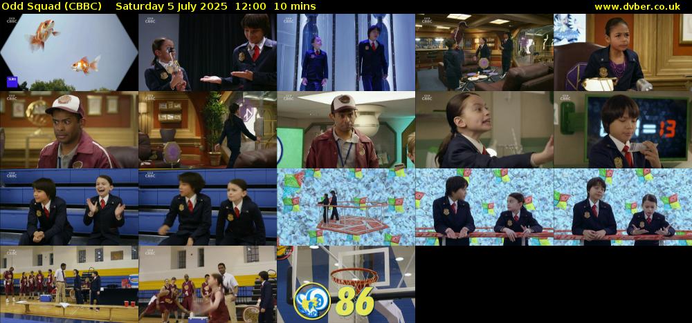 Odd Squad (CBBC) Saturday 5 July 2025 12:00 - 12:10