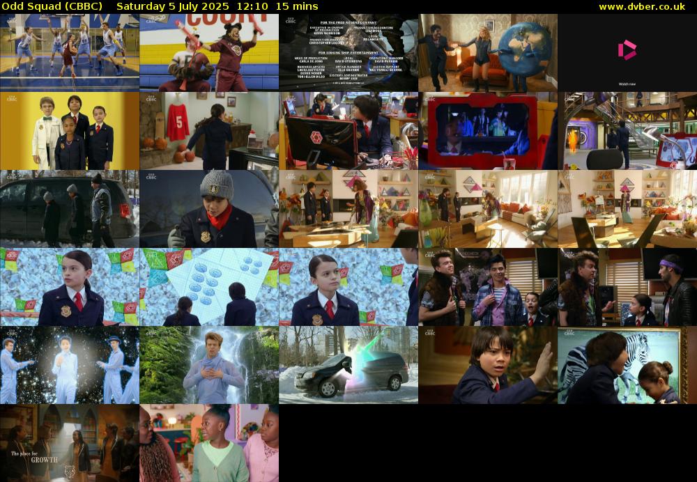 Odd Squad (CBBC) Saturday 5 July 2025 12:10 - 12:25