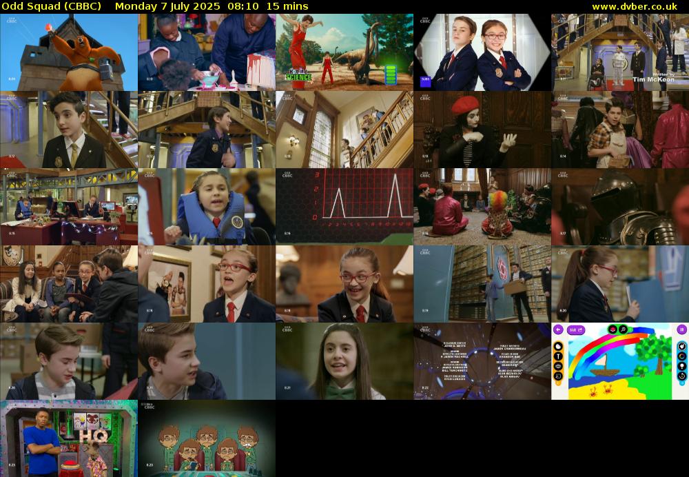 Odd Squad (CBBC) Monday 7 July 2025 08:10 - 08:25