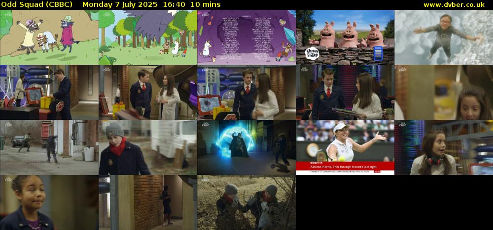 Odd Squad (CBBC) Monday 7 July 2025 16:40 - 16:50