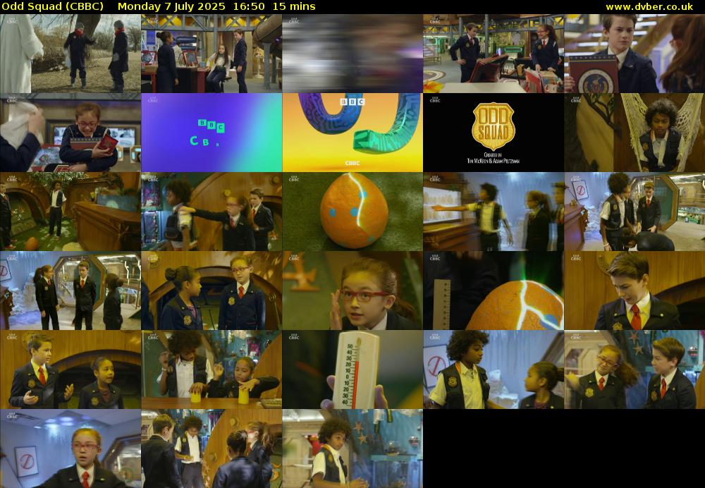 Odd Squad (CBBC) Monday 7 July 2025 16:50 - 17:05
