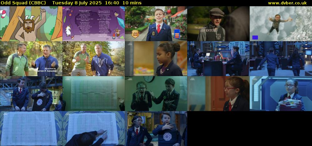 Odd Squad (CBBC) Tuesday 8 July 2025 16:40 - 16:50