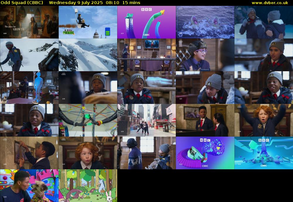Odd Squad (CBBC) Wednesday 9 July 2025 08:10 - 08:25