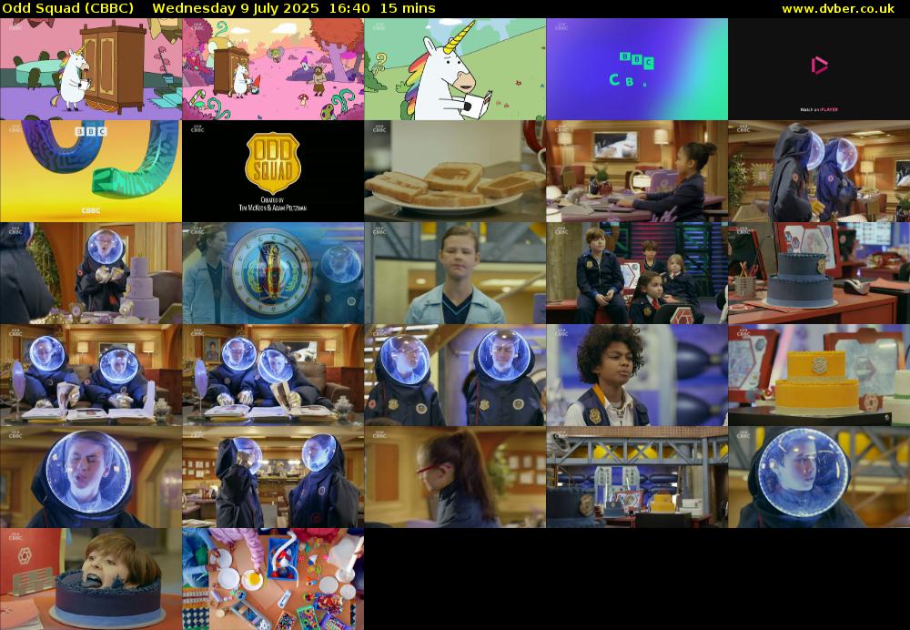 Odd Squad (CBBC) Wednesday 9 July 2025 16:40 - 16:55