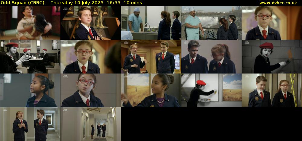 Odd Squad (CBBC) Thursday 10 July 2025 16:55 - 17:05