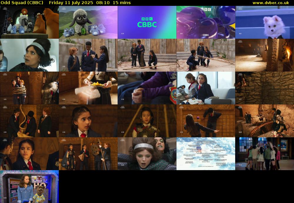 Odd Squad (CBBC) Friday 11 July 2025 08:10 - 08:25