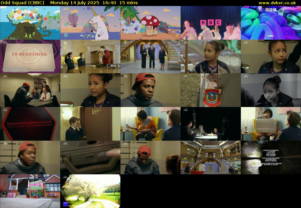 Odd Squad (CBBC) Monday 14 July 2025 16:40 - 16:55