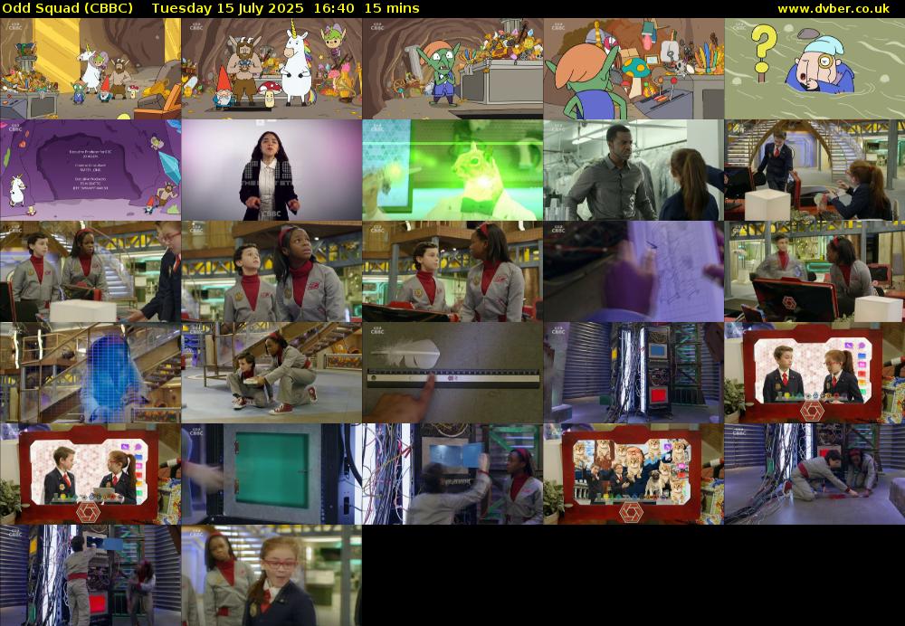 Odd Squad (CBBC) Tuesday 15 July 2025 16:40 - 16:55