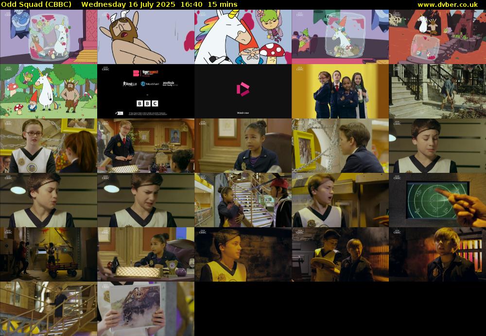 Odd Squad (CBBC) Wednesday 16 July 2025 16:40 - 16:55