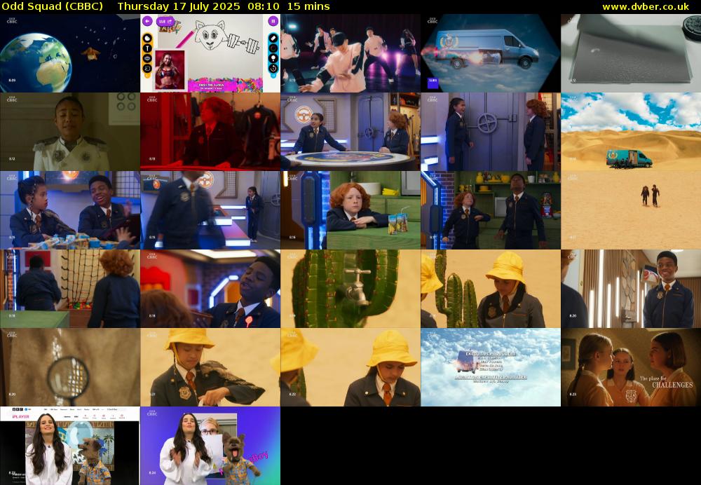 Odd Squad (CBBC) Thursday 17 July 2025 08:10 - 08:25