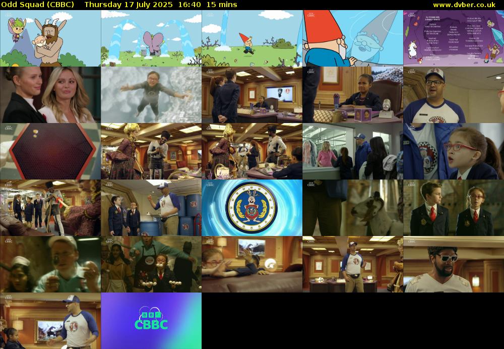 Odd Squad (CBBC) Thursday 17 July 2025 16:40 - 16:55