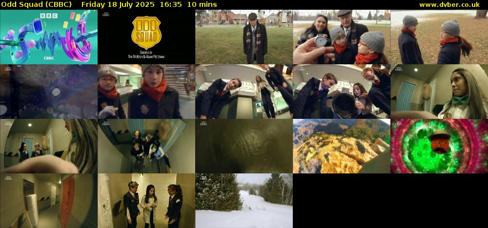 Odd Squad (CBBC) Friday 18 July 2025 16:35 - 16:45