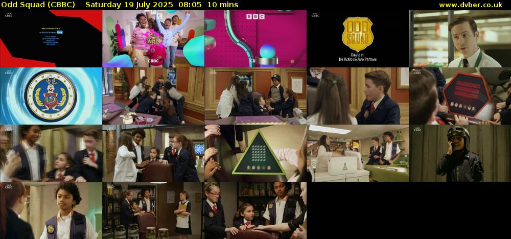 Odd Squad (CBBC) Saturday 19 July 2025 08:05 - 08:15