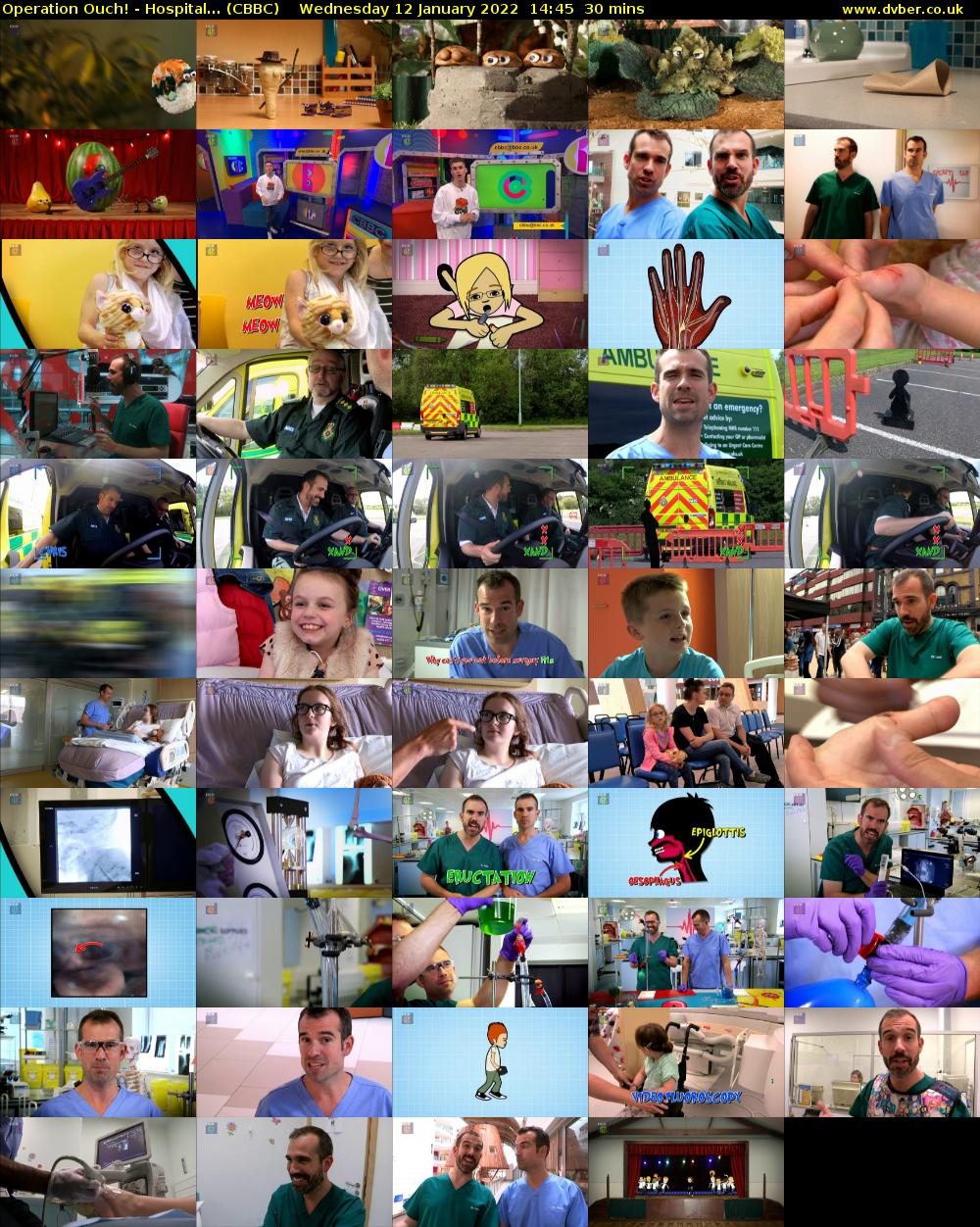 Operation Ouch! - Hospital... (CBBC) Wednesday 12 January 2022 14:45 - 15:15