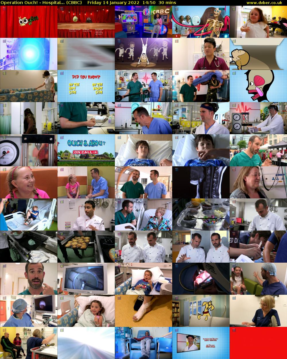 Operation Ouch! - Hospital... (CBBC) Friday 14 January 2022 14:50 - 15:20