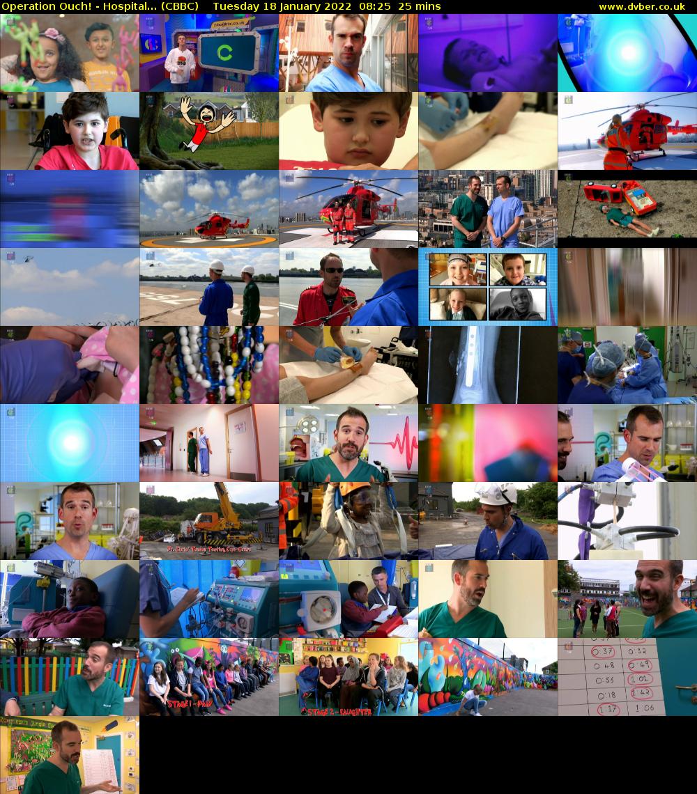 Operation Ouch! - Hospital... (CBBC) Tuesday 18 January 2022 08:25 - 08:50