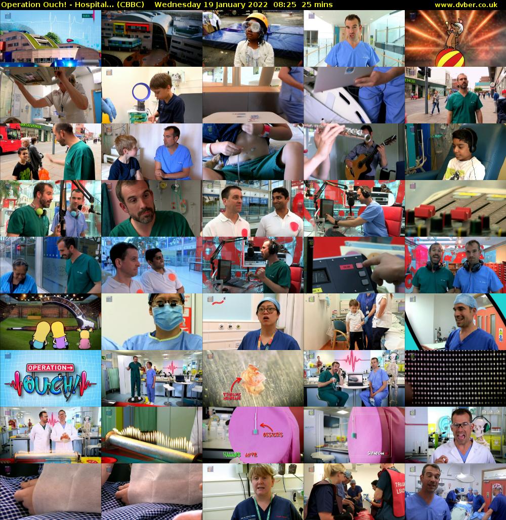 Operation Ouch! - Hospital... (CBBC) Wednesday 19 January 2022 08:25 - 08:50