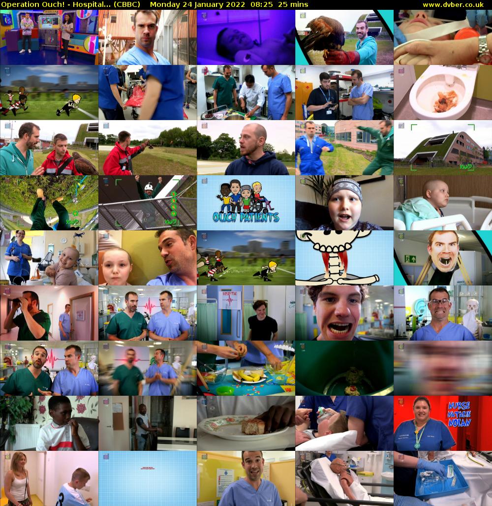 Operation Ouch! - Hospital... (CBBC) Monday 24 January 2022 08:25 - 08:50