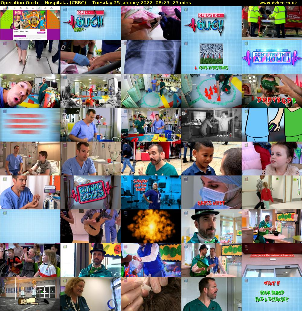 Operation Ouch! - Hospital... (CBBC) Tuesday 25 January 2022 08:25 - 08:50